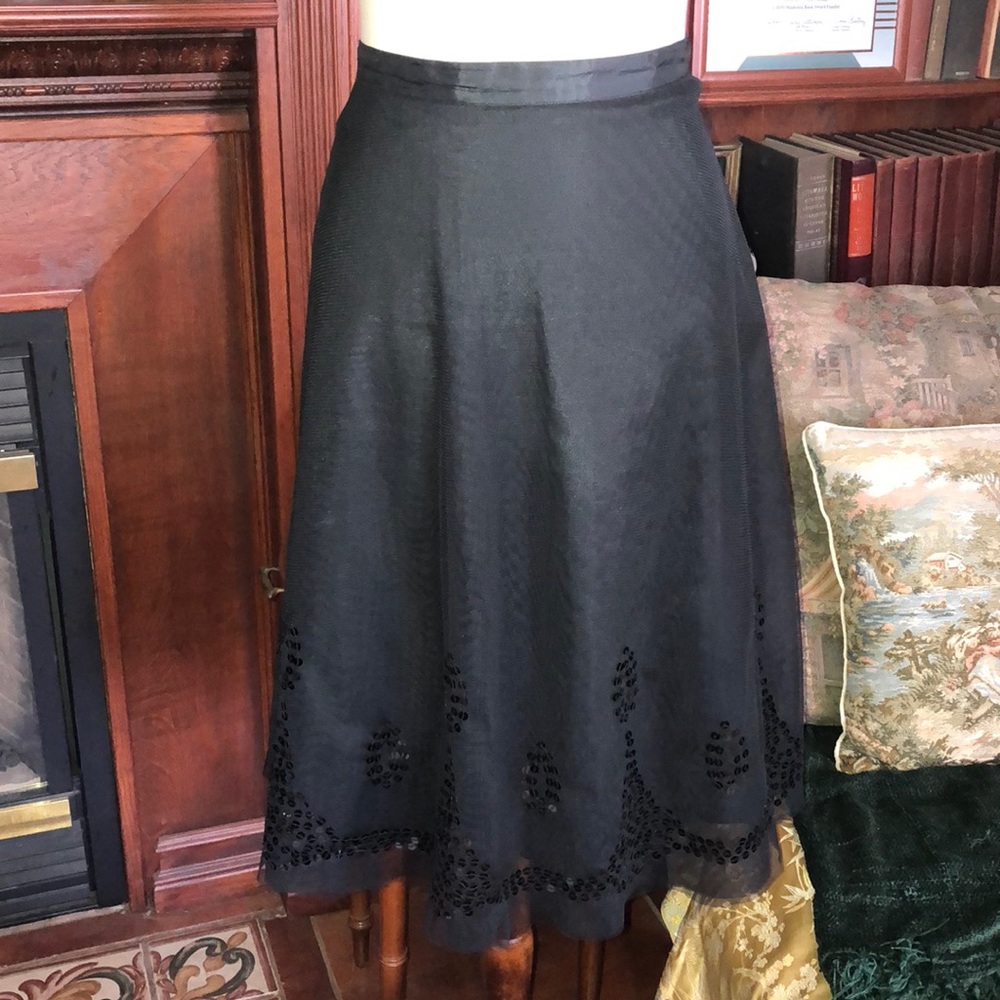 Tulle Overlay Skirt with Sequins
